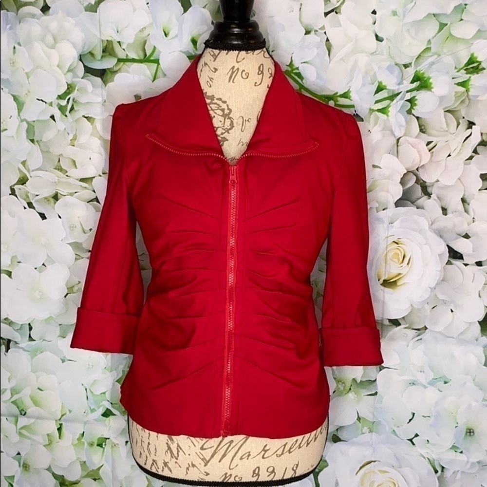 BRACHA - Red Front Zip Jacket